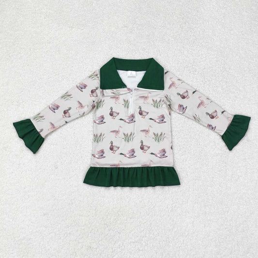 baby girl long sleeve mallard duck pullover