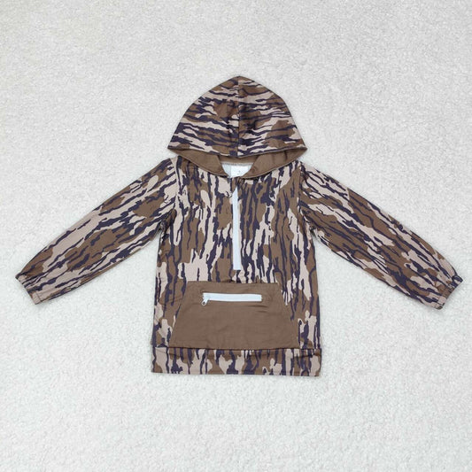 toddle baby boy long sleeve camo hoodie pullover