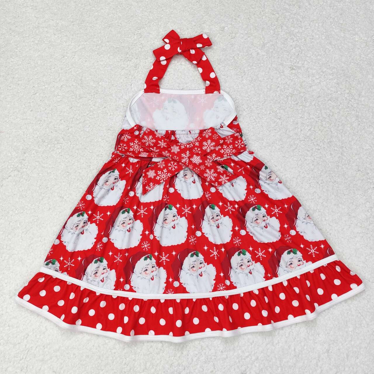 infant baby girls christmas santa claus dress