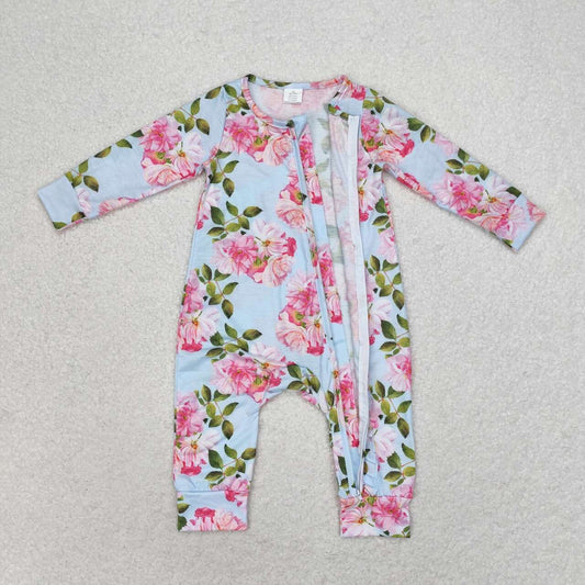 wholesale girls flower bamboo romper