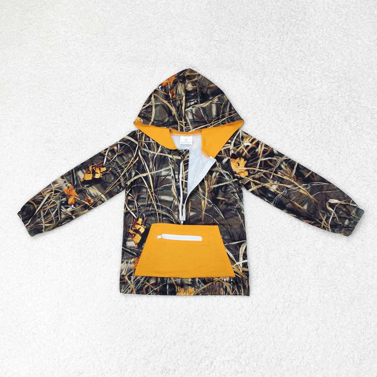 baby boy long sleeve camo hoodie pullover