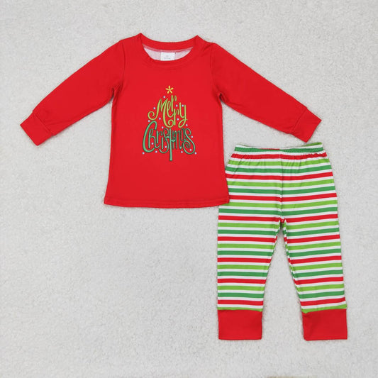 baby boy merry christmas long sleeve pajama set winter clothes