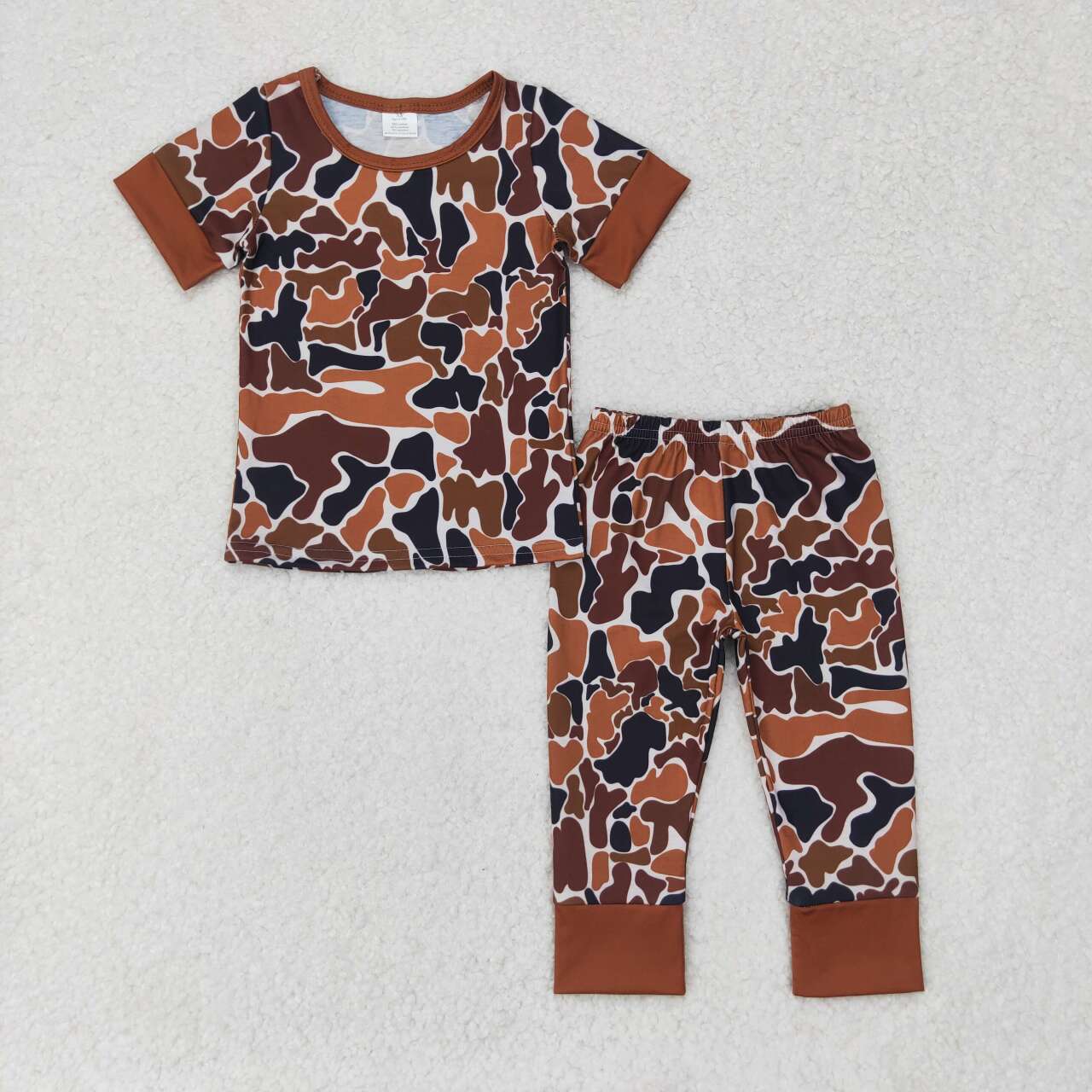 infant baby boy camo short sleeve bamboo shirt pants clothes