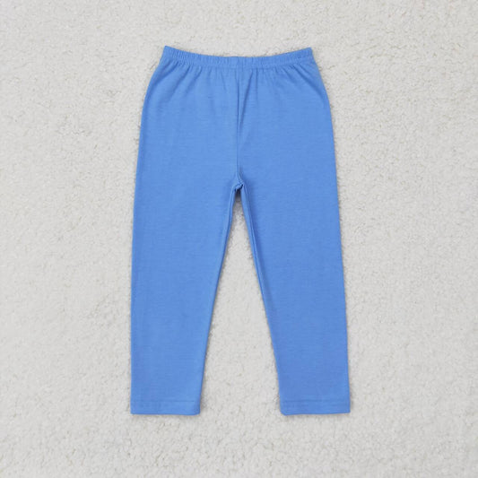 kids baby girls blue cotton leggings pants