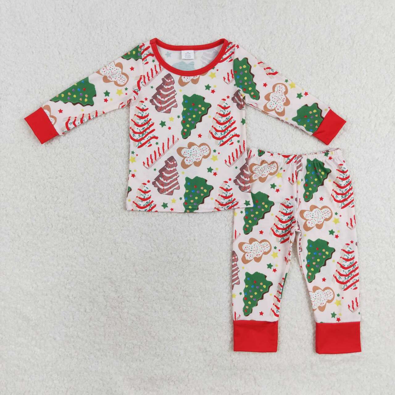 baby boy christmas tree cake design 2pcs bamboo pajama set