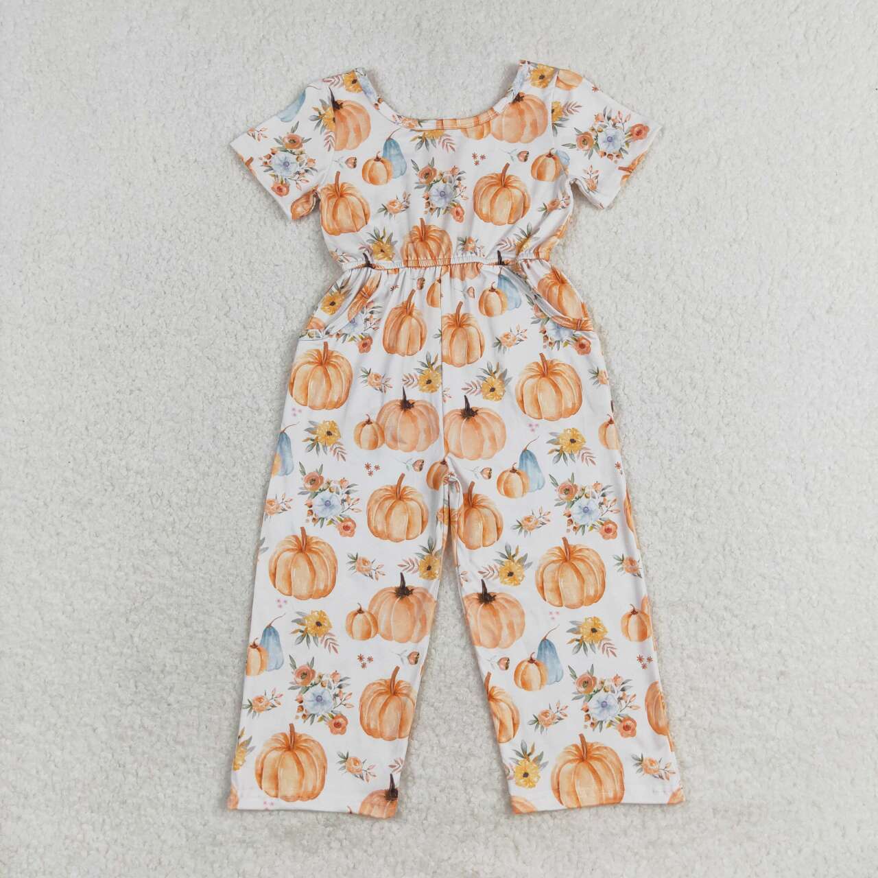 fall pumpkin wide leg jumpsuit