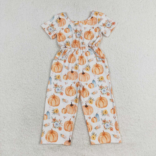 fall pumpkin wide leg jumpsuit