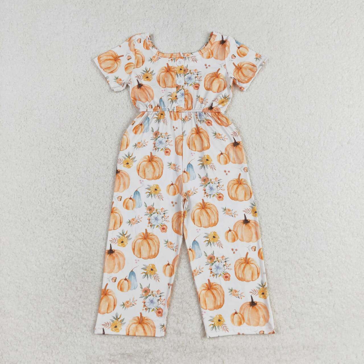 fall pumpkin wide leg jumpsuit