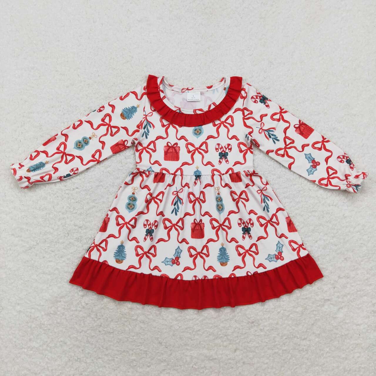 infant baby girls christmas candy cane dress