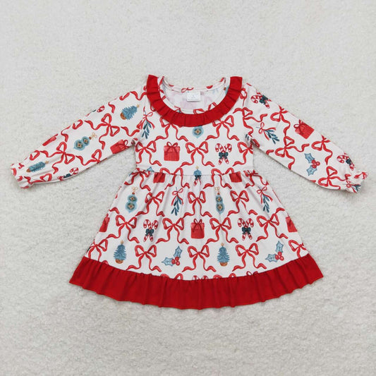 infant baby girls christmas candy cane dress