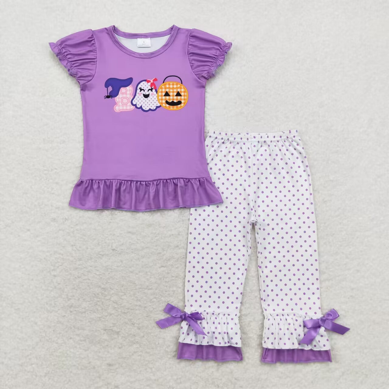 halloween boo pumpkin baby girl clothes