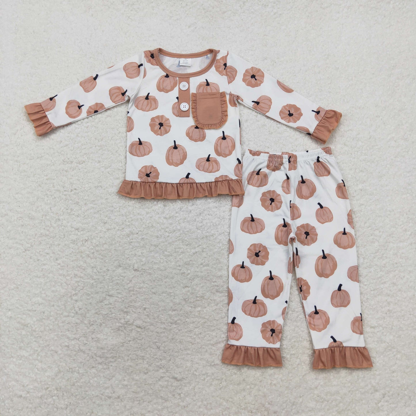 toddle baby girl fall pumpkin bamboo clothing set