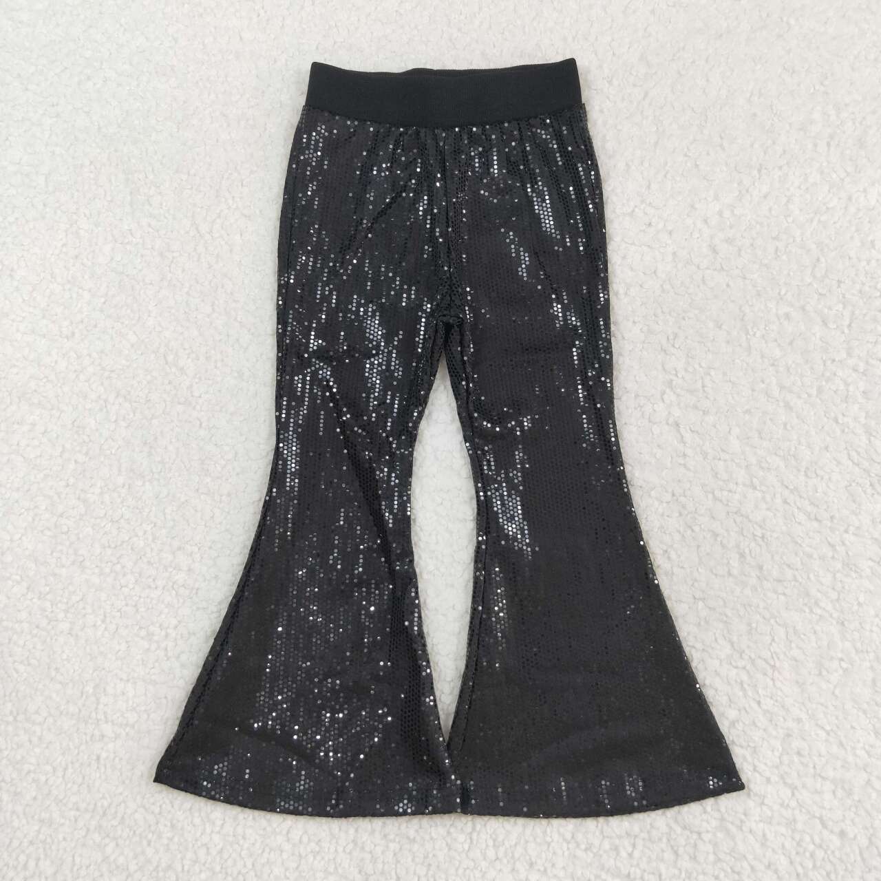 infant baby girls black sequins bell bottoms