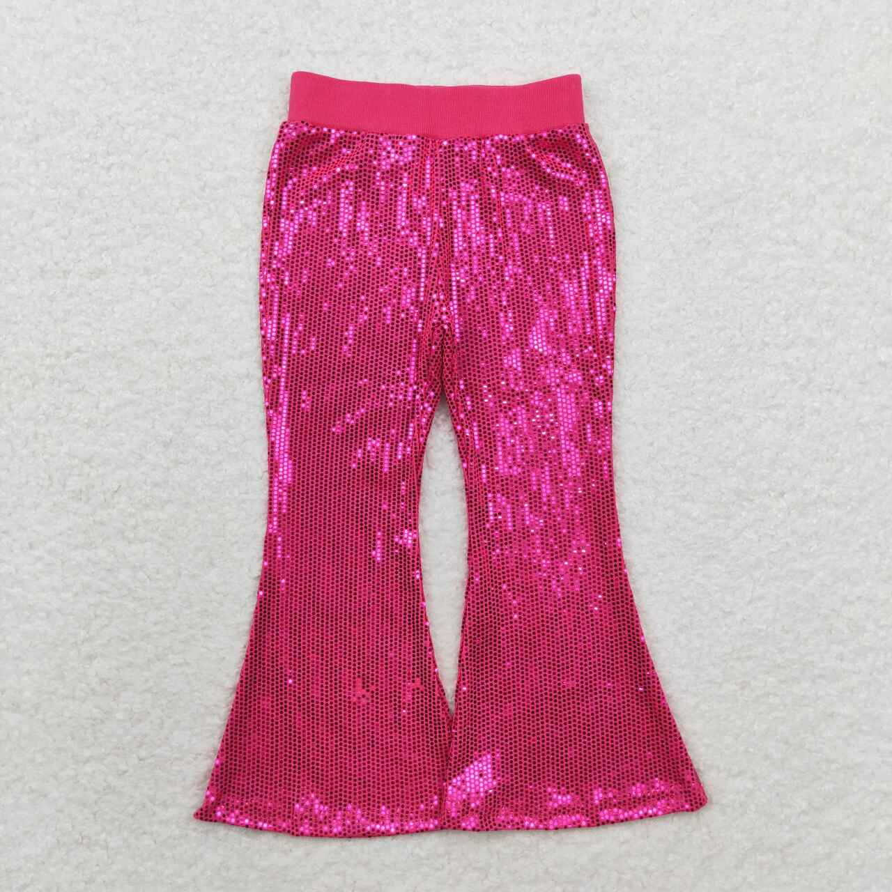 infant baby girls hot pink sequins bell bottoms