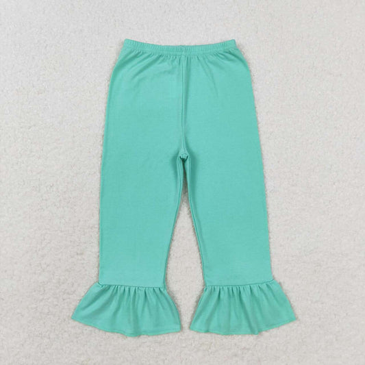 Infant baby girls light green cotton pants