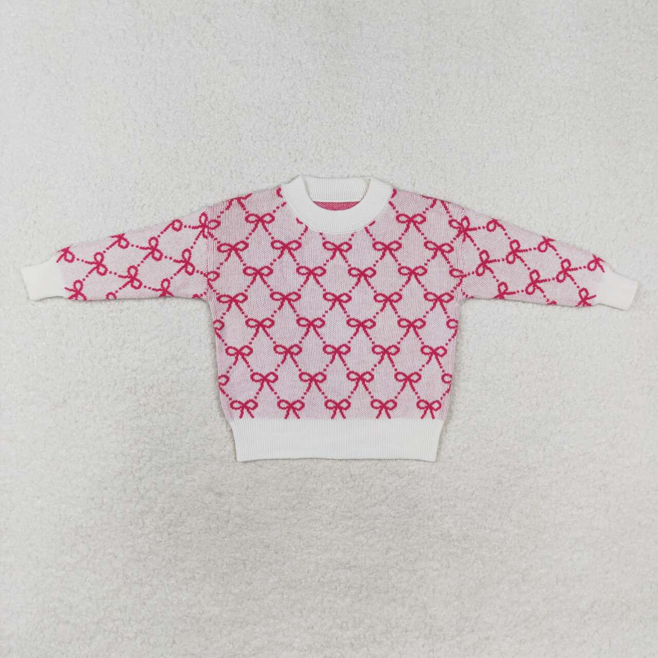 girls christmas red bow sweater fall winter sweater