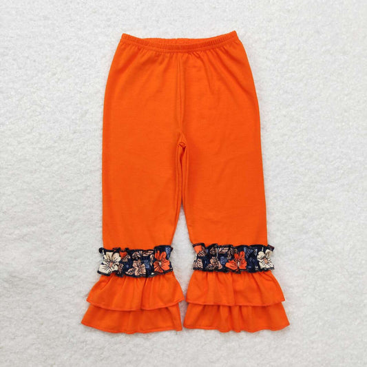 toddle baby girl orange ruffle pants