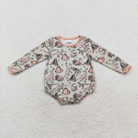 toddle baby boy long sleeve dinosaur romper