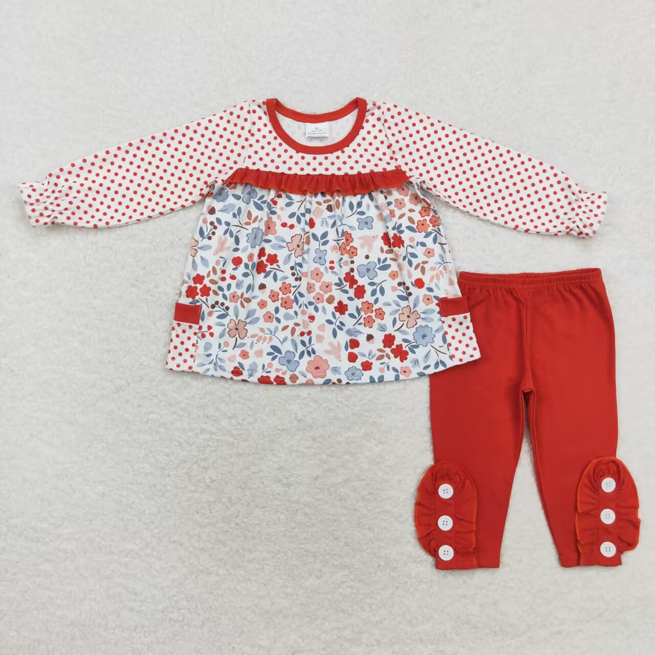 Infant baby girls wholesale floral boutique clothing set