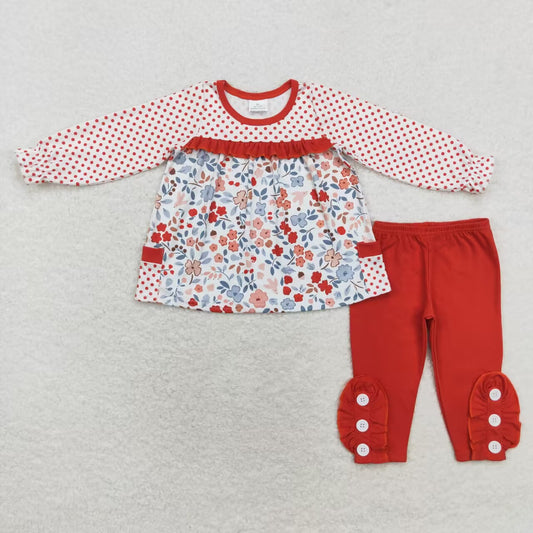 Infant baby girls wholesale floral boutique clothing set