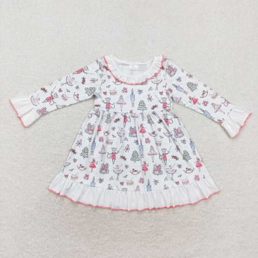 wholesale baby girls christmas ballet long sleeve dress
