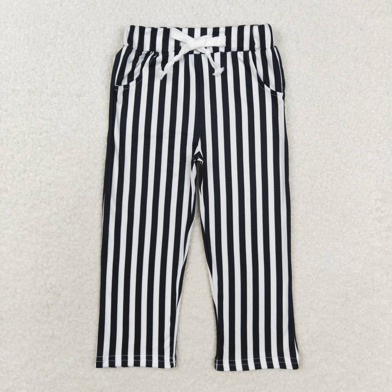 Halloween black stripes pocket pants