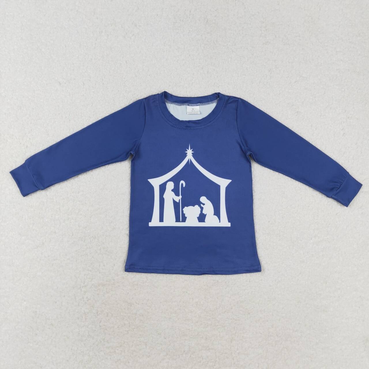 infant baby boy long sleeve christmas jesus shirt