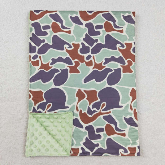 wholesale kids baby green camo fleece blanket