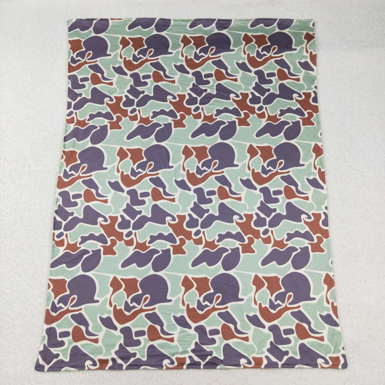 wholesale kids baby green camo fleece blanket