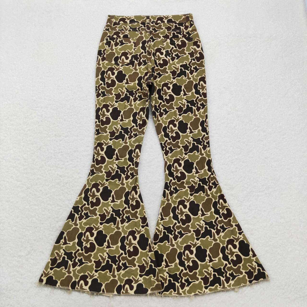 Adult women mallard duck camo jeans bell bottoms