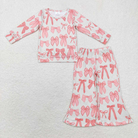 Baby Girls Pink Bow Long Sleeve Clothing Set