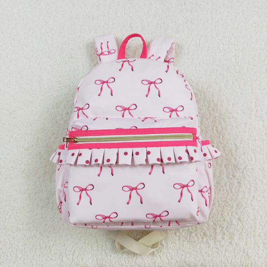 infant baby girls pink bow mini backpack