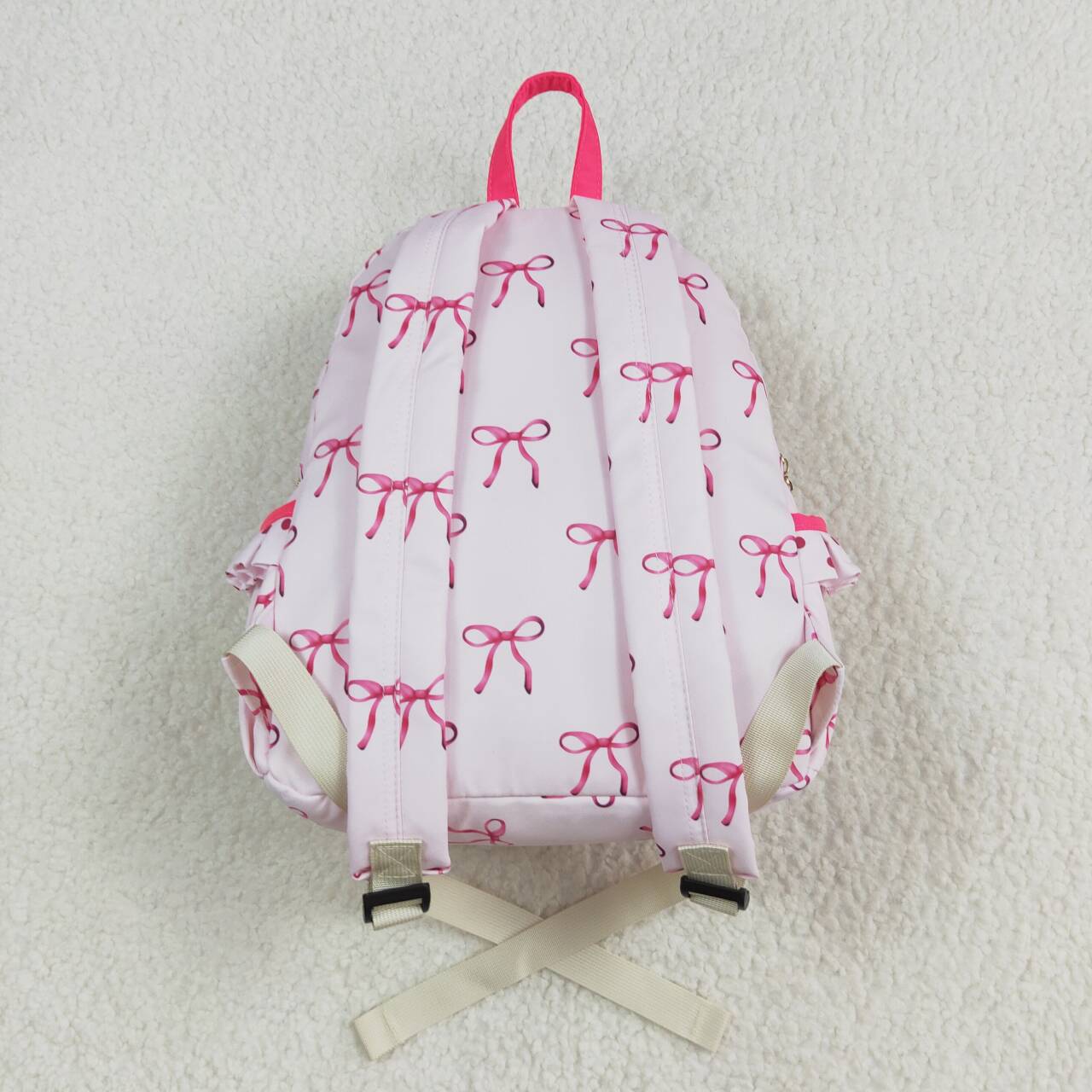 infant baby girls pink bow mini backpack