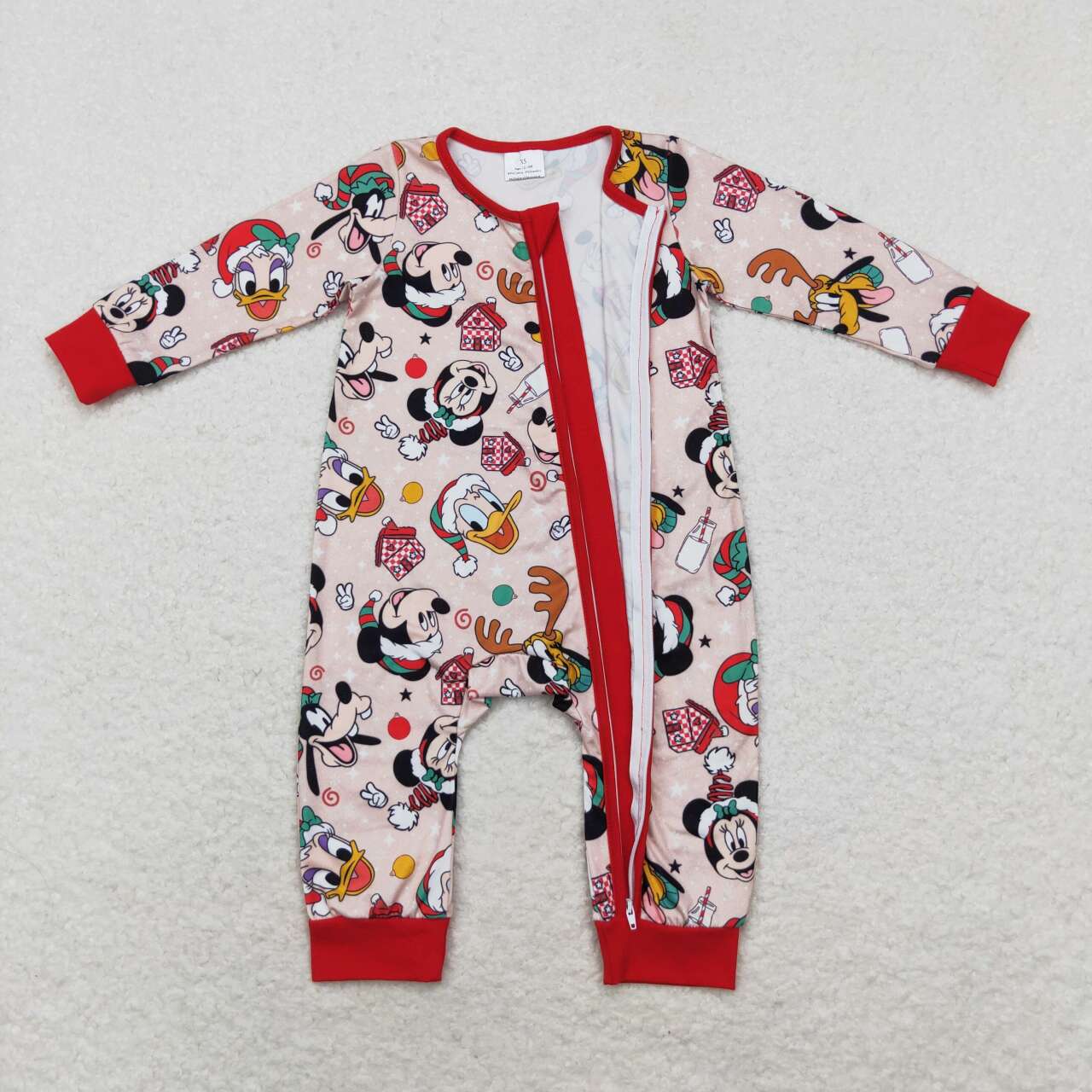 kids baby boy  christmas cartoon reindeer fall winter romper