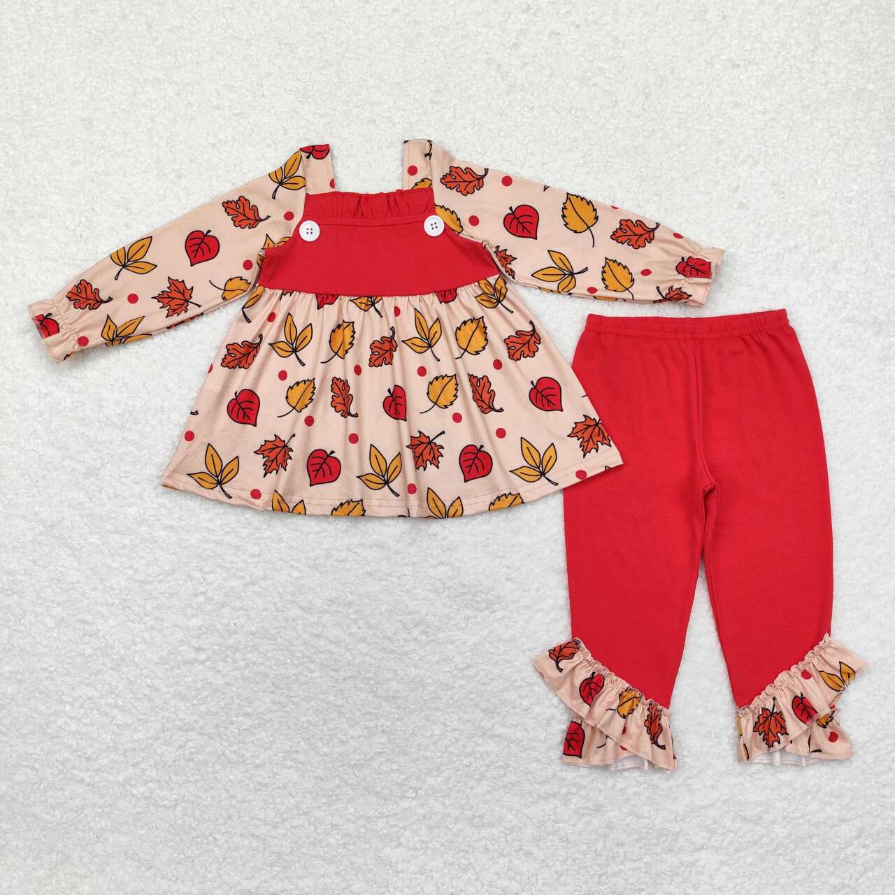 baby girl leaves tunic top matching pants fall winter clothes