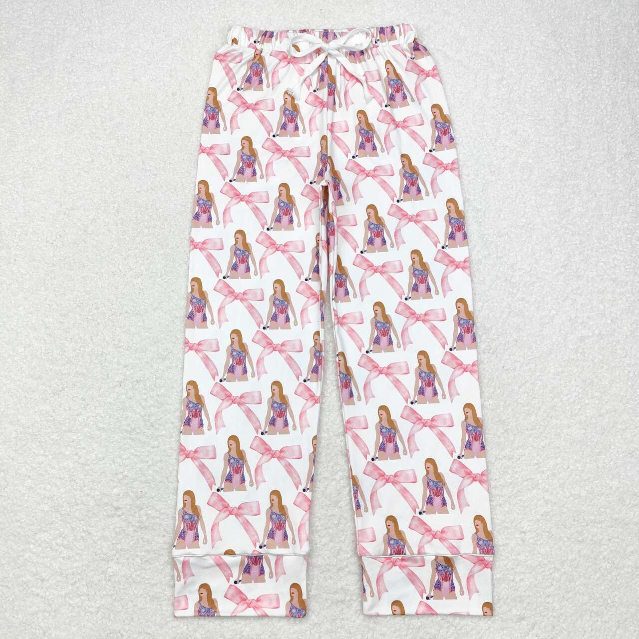 Adult women country music singer bow print pants