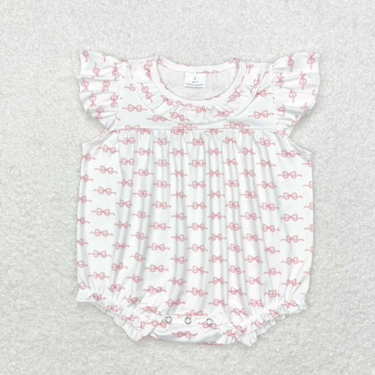 toddle baby girls pink bow boutique romper