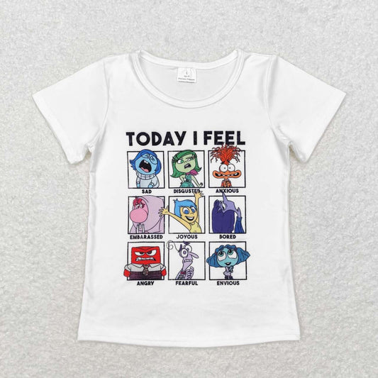 Today I feel kids emotion short sleeve top