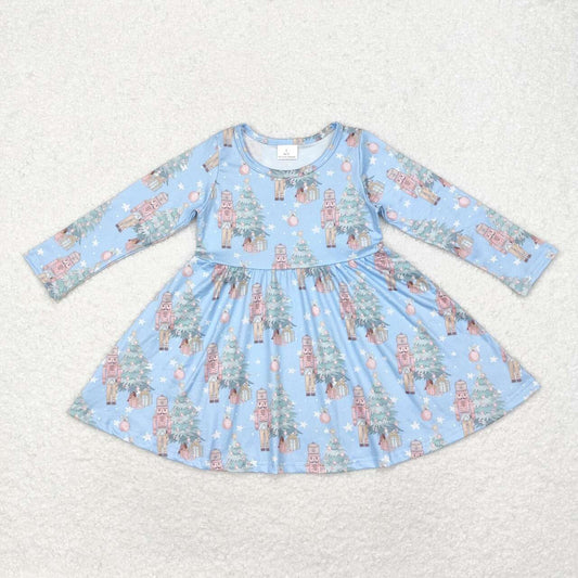 wholesale baby girl Christmas tree soldier dress