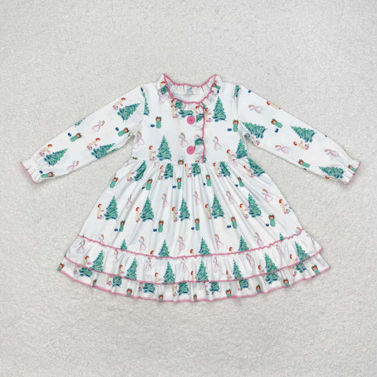 kids baby girls wholesale christmas tree gown dress