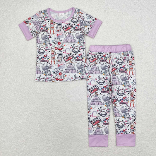 country music singer short sleeve matching pajama set