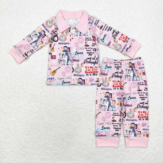 country music singer wholesale kids milk silk pajama set