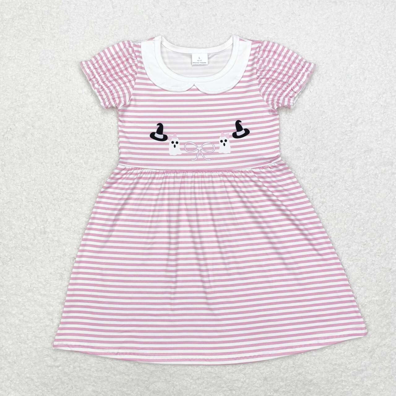 Halloween ghost pink stripes dress