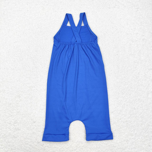 children baby girls blue active wear athletic jumpsuits