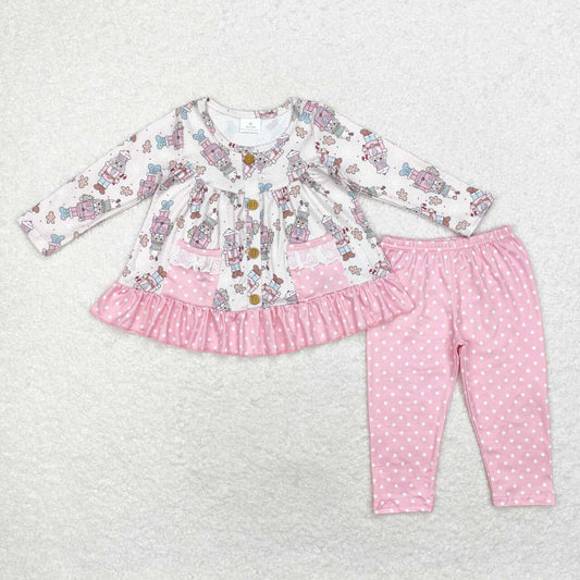 baby girl Christmas soldier tunic top matching pants fall winter clothes