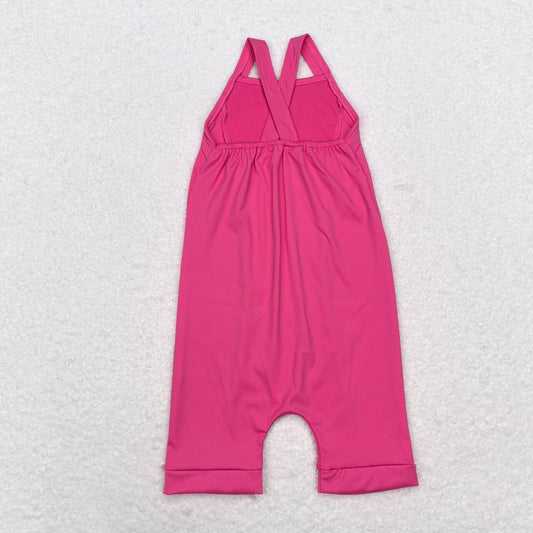 children baby girls hot pink active wear athletic jumpsuits