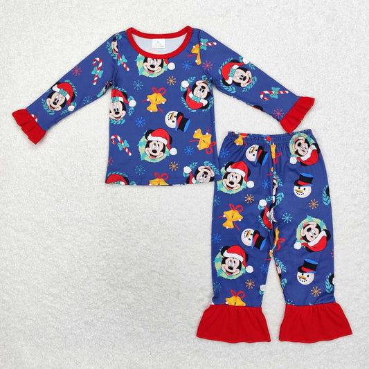 wholesale kids girls christmas cartoon  pajama set