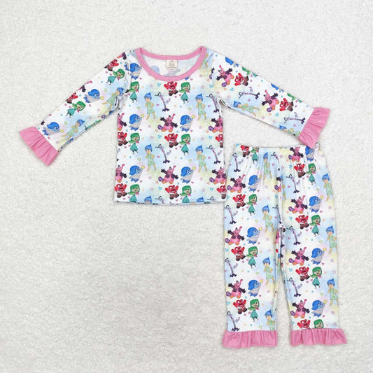 children girls cartoon baby long sleeve bamboo pajama set