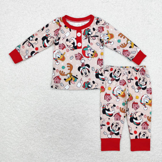 wholesale kids boy christmas cartoon reindeer pajama set