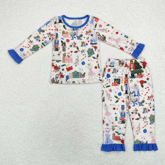 wholesale toddle girls christmas soldier tree gift bamboo clothes